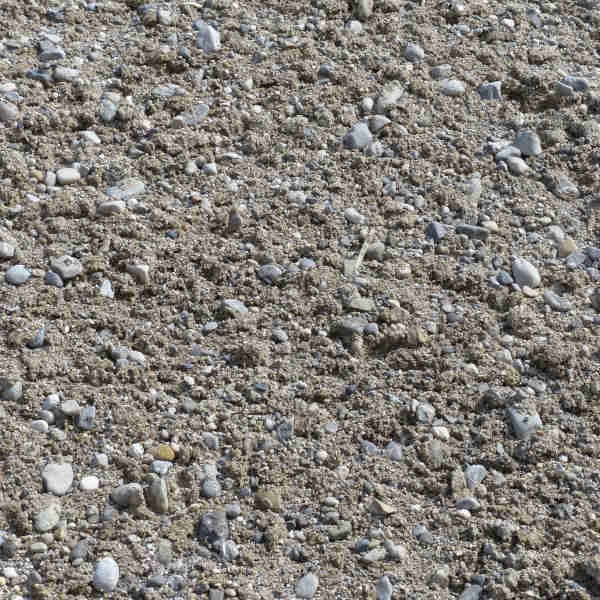 Mélange de sable et de gravillons pour béton