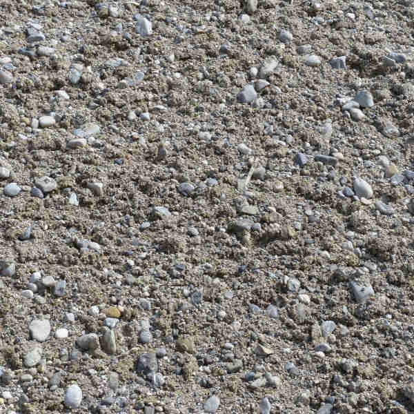 Mélange de sable et de gravillons pour béton